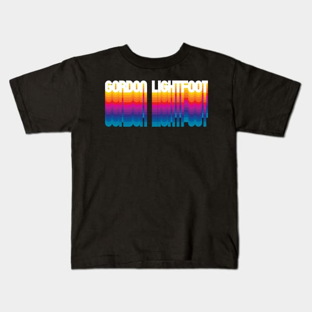 Retro Gordon Proud Name Personalized Gift Rainbow Style Kids T-Shirt by Time Travel Style